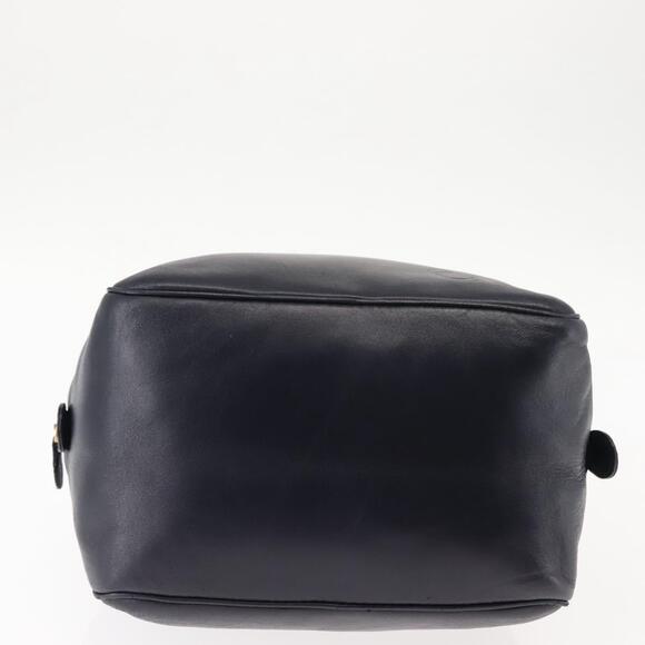 Christian Dior Hand Bag Leather Navy Gold Auth BA5820 - Picture 5 of 16